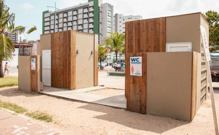 Banheiros públicos da orla marítima de Maceió funcionam em novo horário