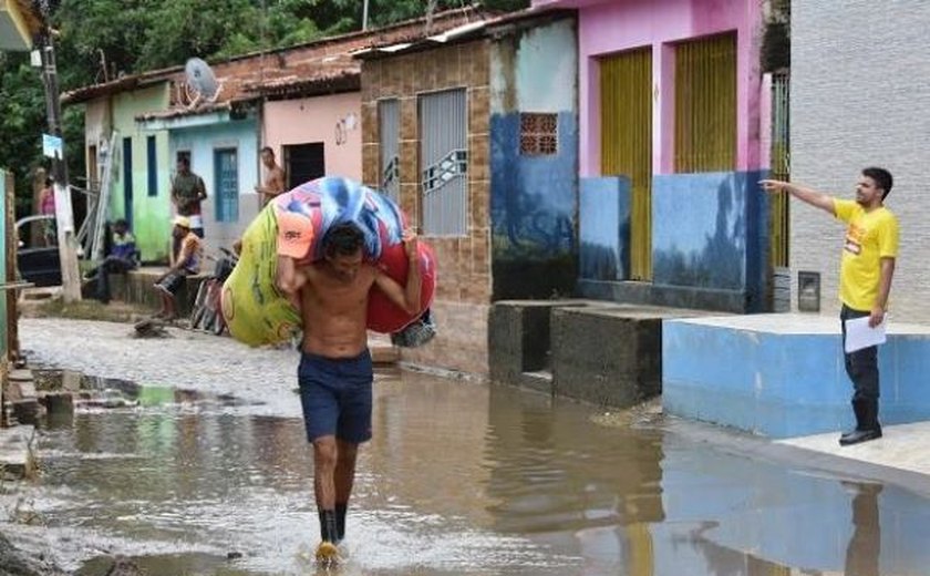 Número de pessoas atingidas pelas chuvas em Alagoas passa de 39 mil, diz boletim