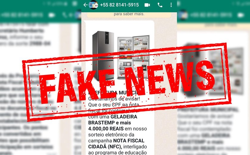 Falso: Campanha Nota Fiscal Cidadã não informa resultado de premiações via WhatsApp