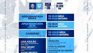 CSA inicia venda de ingressos para partida de volta da semifinal contra o CRB