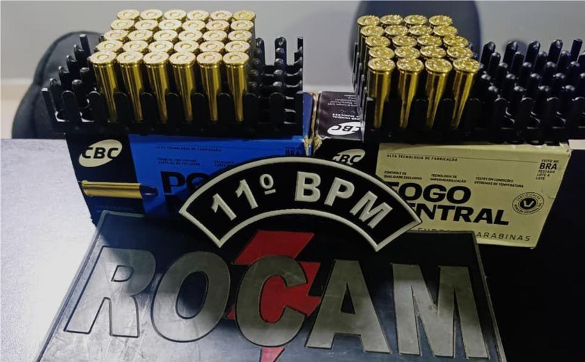 PM apreende armas e munições em cidades do interior do estado