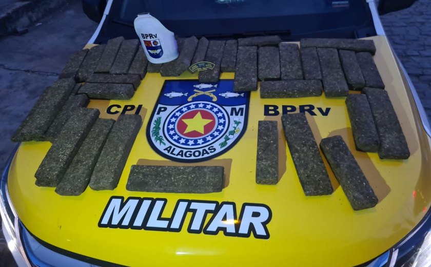 BPRv apreende 23 quilos de maconha e dois suspeitos são detidos por tráfico de drogas