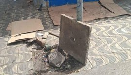 Equipamentos de iluminação são reforçados após novos furtos no Centro de Maceió