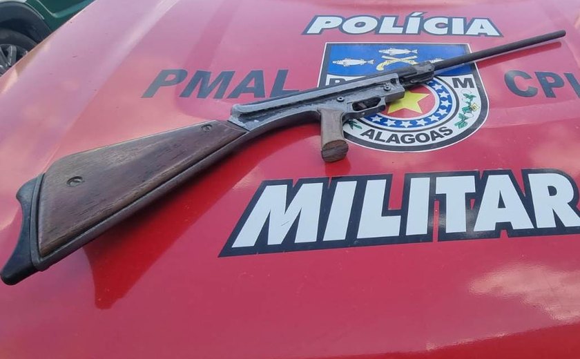 Denúncia de violência doméstica resulta em apreensão de arma artesanal