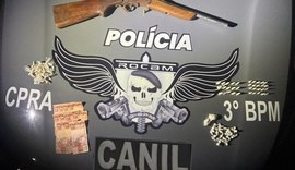 Ações da PM resultam na apreensão de 23 armas em diferentes municípios de Alagoas