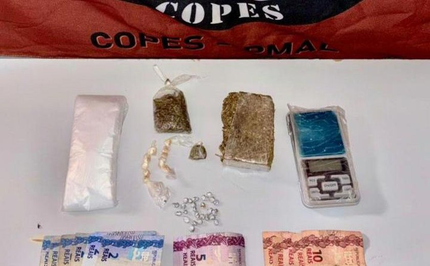 PM/AL apreende menor com drogas e quantia em dinheiro em Piranhas