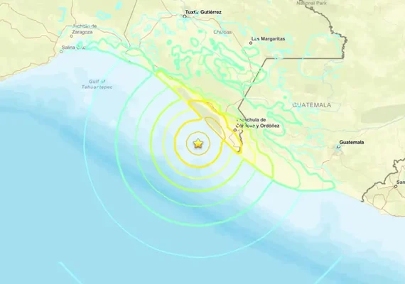 Terremoto de magnitude 7,4 atinge Puerto Madero, no México
