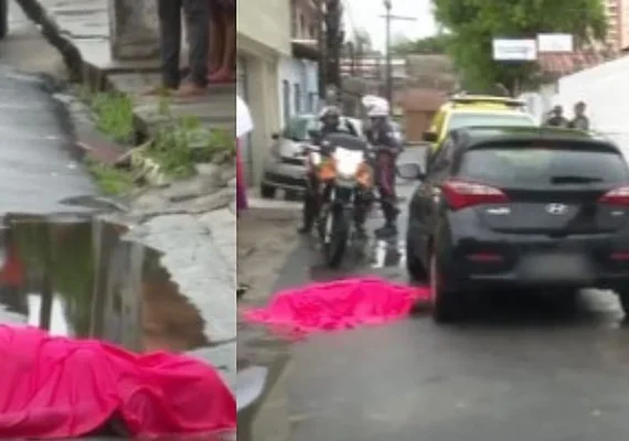 Mulher passa mal ao atravessar rua, cai é atropelada e morre em Maceió