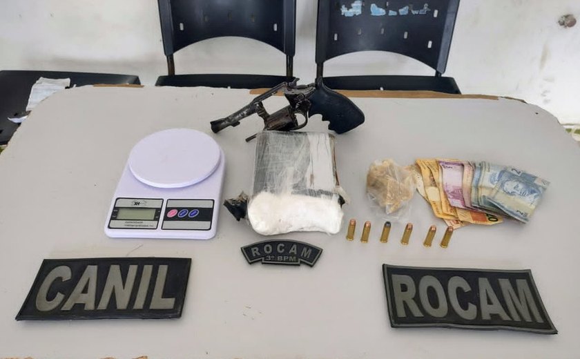 Mulher é presa com drogas e arma após tentativa de fuga no Centro de Arapiraca