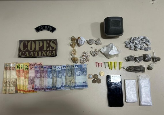 PM apreende drogas e arma em ações no Sertão de Alagoas