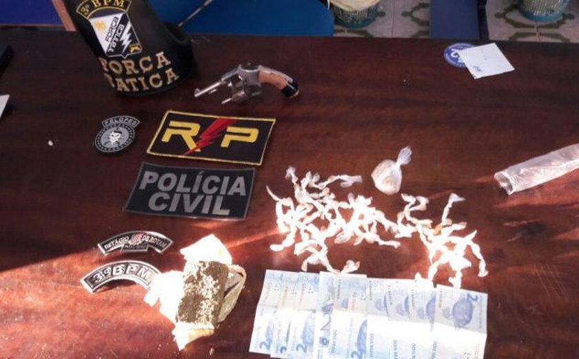 Operação prende suspeitos e apreende drogas e armas em Arapiraca