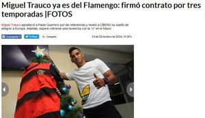 Lateral peruano Miguel Trauco revela estar a caminho do Flamengo