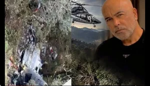Vídeo mostra destroços de helicóptero que levava cantor Rick, da dupla com Renner
