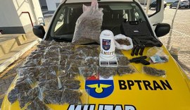 PM/AL apreende drogas, arma e recupera veículos em operações na capital e interior