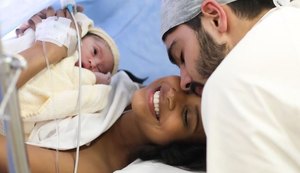 Aline Dias dá à luz seu 1º filho, Bernardo: 'Ele chegou'