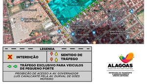 Trânsito sofre mudanças na região do Polo Multisetorial, no Tabuleiro, neste sábado (1)