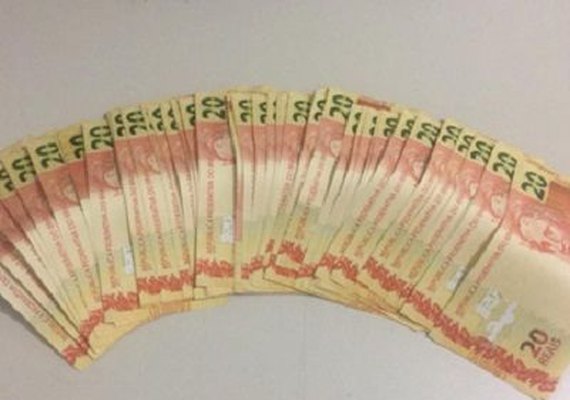 Denúncia: Jovem é preso com mais R$ 1 mil em notas falsas