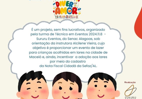 Alunas do curso de Técnico em Eventos do Senac Alagoas promovem o Projeto DiverAmor