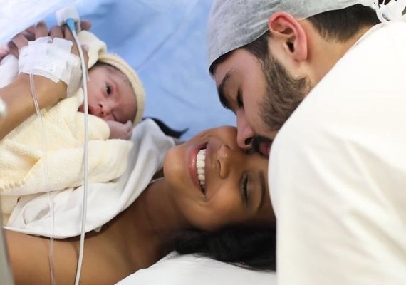 Aline Dias dá à luz seu 1º filho, Bernardo: 'Ele chegou'
