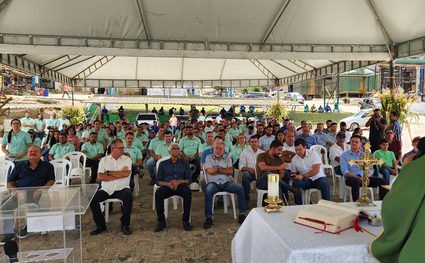 Missa de ação de graças abre oficialmente moagem de grãos 2025/2026 na usina flex da Cooperativa Pindorama