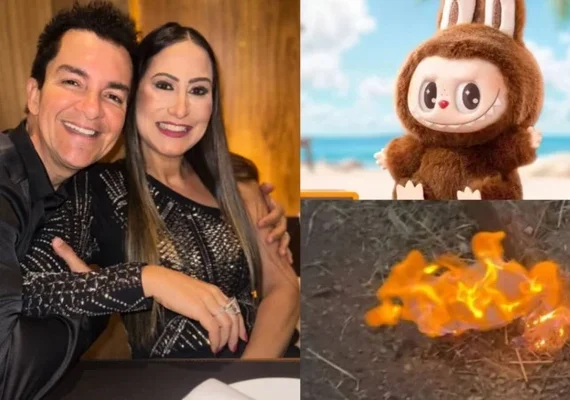 Esposa de Regis Danese 'culpa' boneco Labubu por incêndio