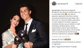 Discreta, grávida de CR7 surpreende com post apaixonado