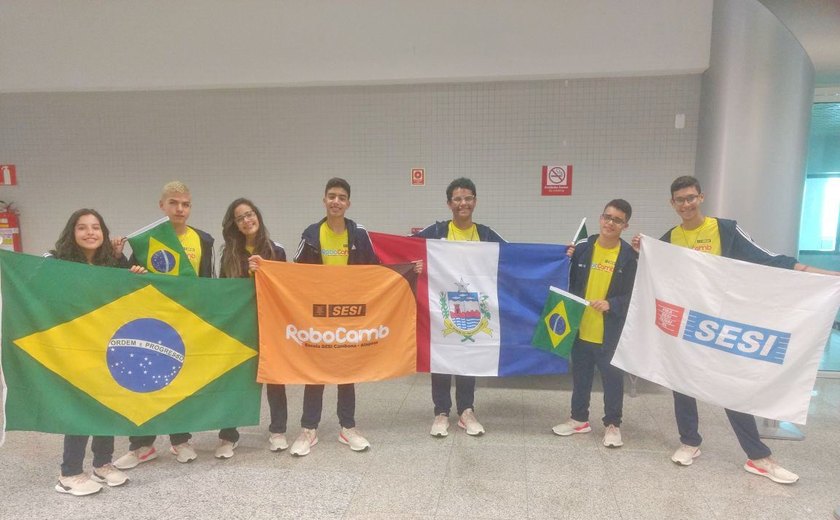 Escola Sesi de Alagoas representa o Brasil em torneio de robótica nos Estados Unidos