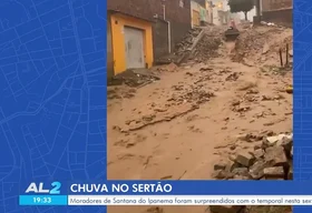 Temporal provoca alagamentos e adia evento em Santana do Ipanema