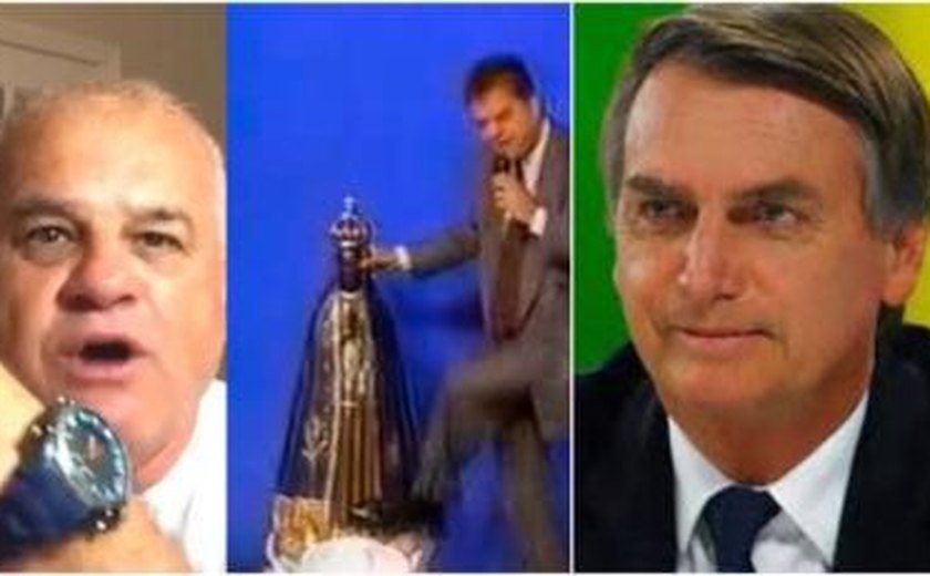 Pastor que chutou imagem de Nossa Senhora defende Jair Bolsonaro