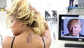 Miss Bumbum tatua rosto de Trump e explica: 'É um pedido de mais amor e solidariedade'