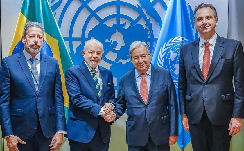 Arthur Lira acompanha Lula na abertura da Assembleia Geral da ONU em Nova Iorque