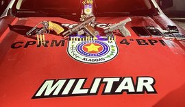 Polícia Militar apreende três armas e prende quatro suspeitos de roubo durante ocorrência em Maceió