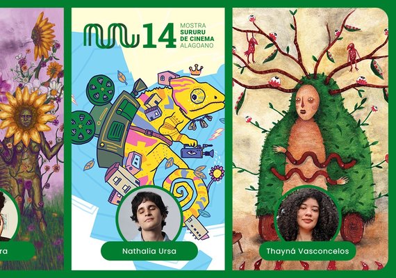 Cinema Verde: três artistas criam ilustrações para a 14ª Mostra Sururu de Cinema Alagoano