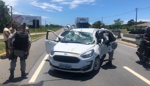 Acidentes são registrados em sentidos contrários na AL-101 Sul 10 minutos um após o outro