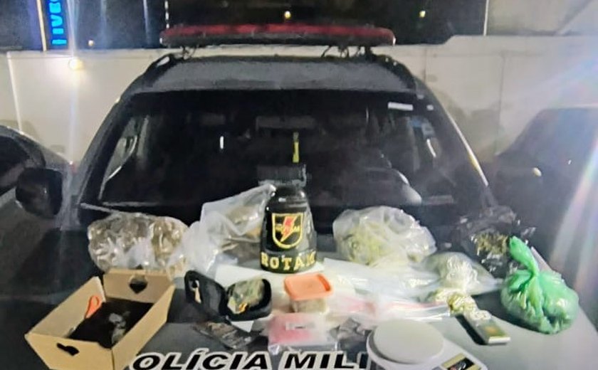 PM apreende dois quilos de drogas após ações de combate ao tráfico em Jacarecica