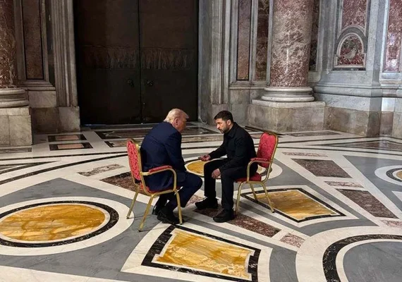 Trump conversa com Zelensky antes do funeral do papa Francisco