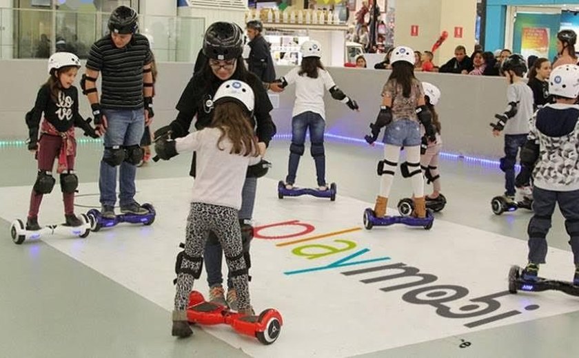 Maceió Shopping conta com pista de skate elétrico durante férias