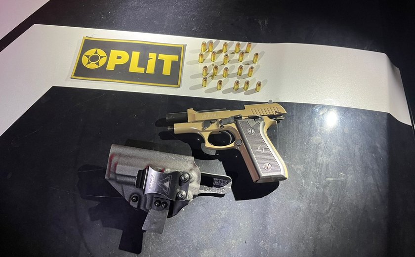 Oplit prende homem por porte ilegal de arma e ameaça em bar na capital