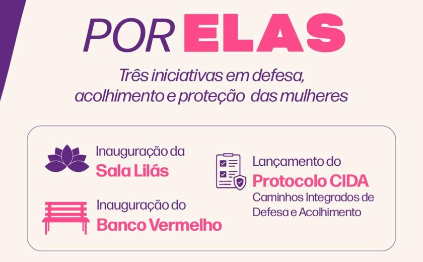 OAB/AL inaugura Sala Lilás e Banco Vermelho, e lança o Protocolo Cida