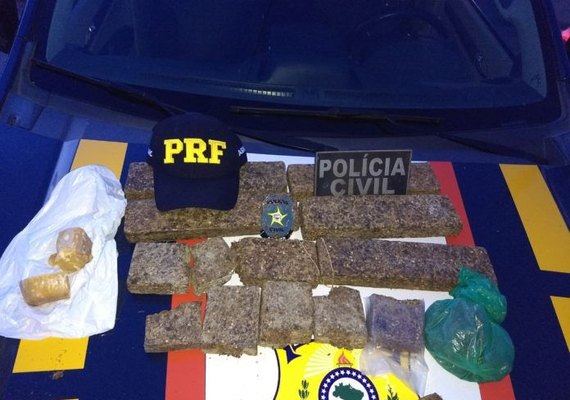 Polícia detém mulher que transportava drogas para Palmeira dos Índios