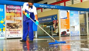 Rodoviária reforça medidas sanitárias contra o coronavírus