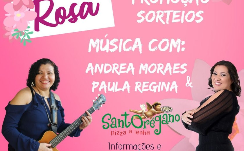 Santorégano realiza no domingo a Noite Cor de Rosa com Paula Regina e Andrea Moraes