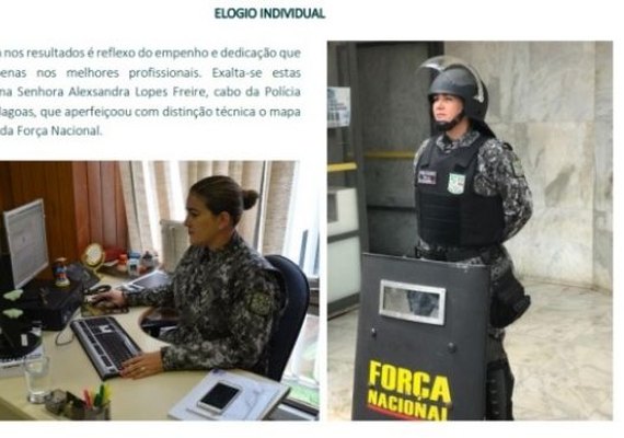 Policial alagoana recebe elogio individual por atuação na Força Nacional