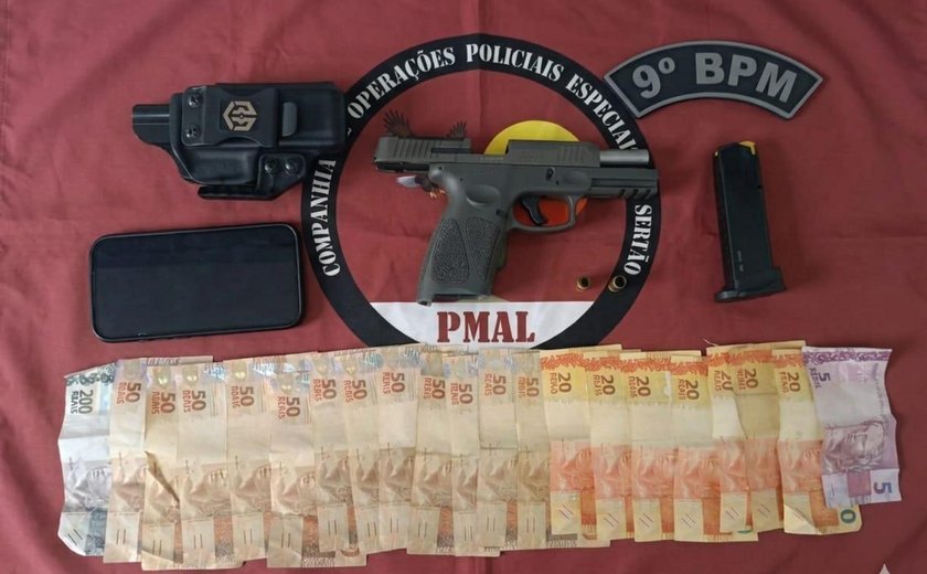 Homem é preso pela PM após efetuar disparos na ponte que liga Alagoas e Sergipe