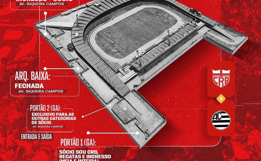 CRB inicia venda de ingressos para jogo contra o Athletic