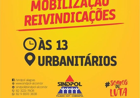 Sindpol realiza assembleia geral com indicativo de greve nesta sexta-feira