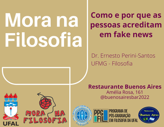 Projeto Mora na Filosofia promove evento sobre fake news