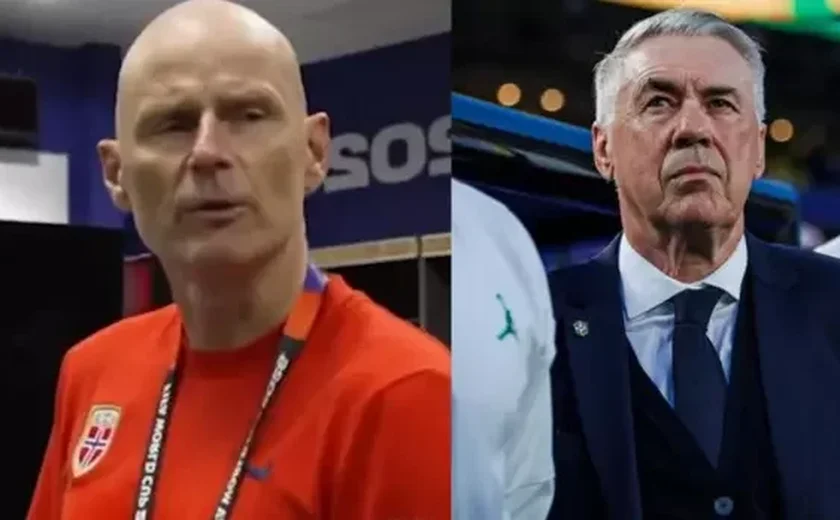 Técnico da Noruega provoca Carlo Ancelotti e aumenta tensão para duelo: 'Vamos atrás de vocês'