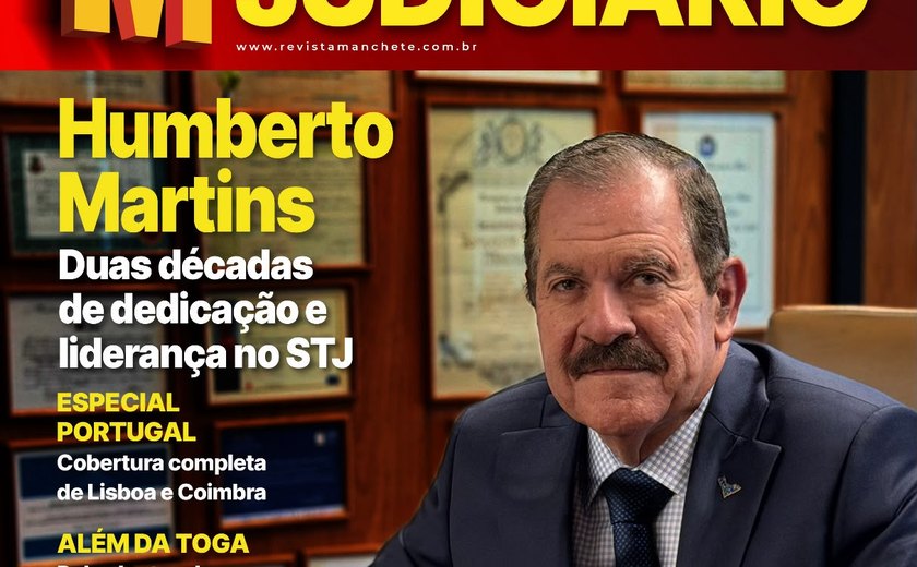 Ministro Humberto Martins estampa capa da primeira edição da Revista Manchete dedicada ao Judiciário