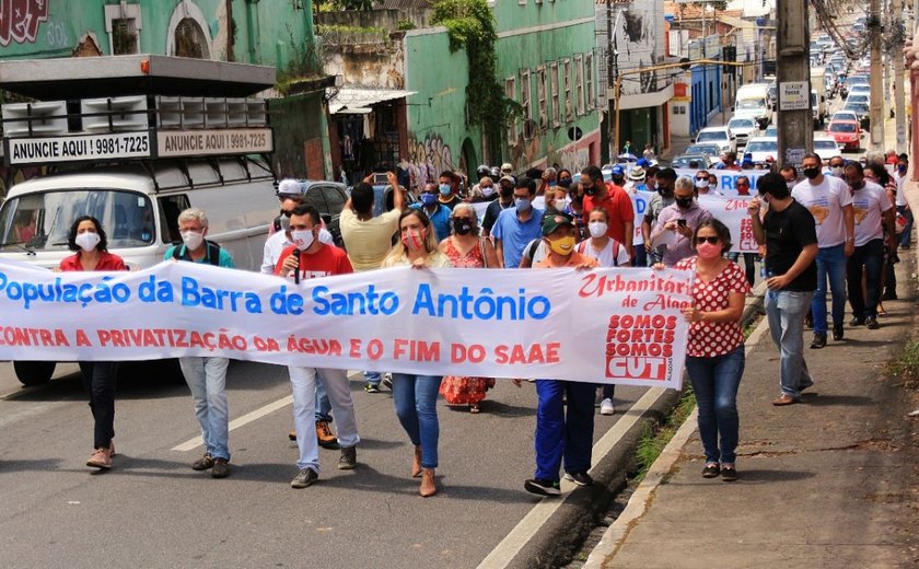 Urbanitários protestam contra a privatização da Casal